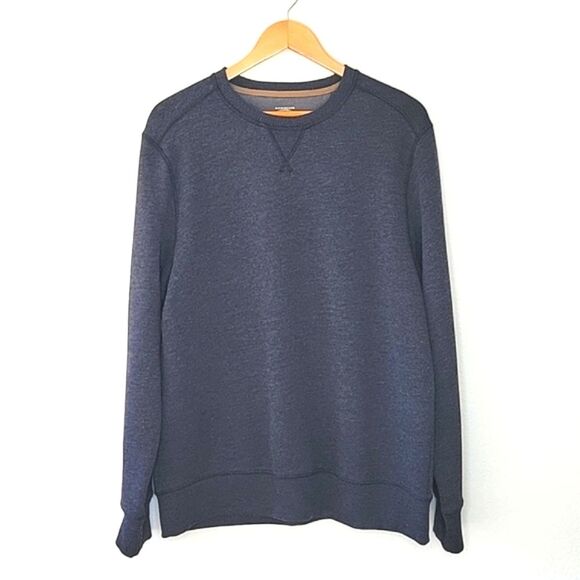 G.H. BASS & CO Men's Gray Long Sleeve Crew Neck Pullover Sweater size L Vintage - Picture 1 of 11